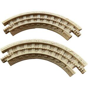2 GeoTrax Special Gear Key Curved Track Replacement Brown Beige Tan